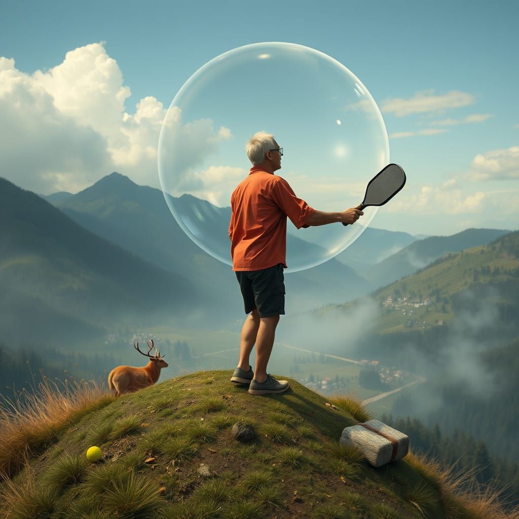 A Lonely Figure Shouts into the Void, Surrounded by Village...