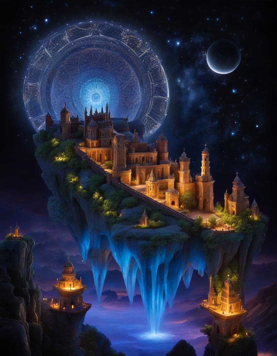 Ornate Genie Lamp Lantern with Precious Gemstones