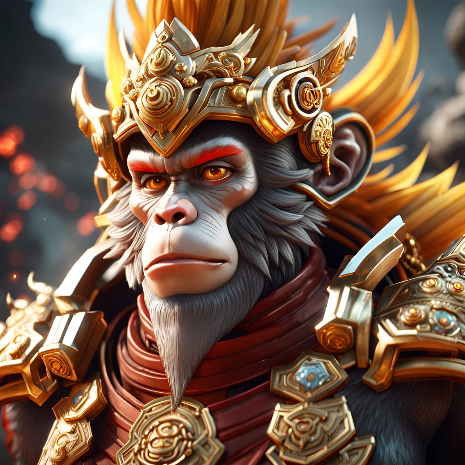 Epic 3D Render of the Monkey King