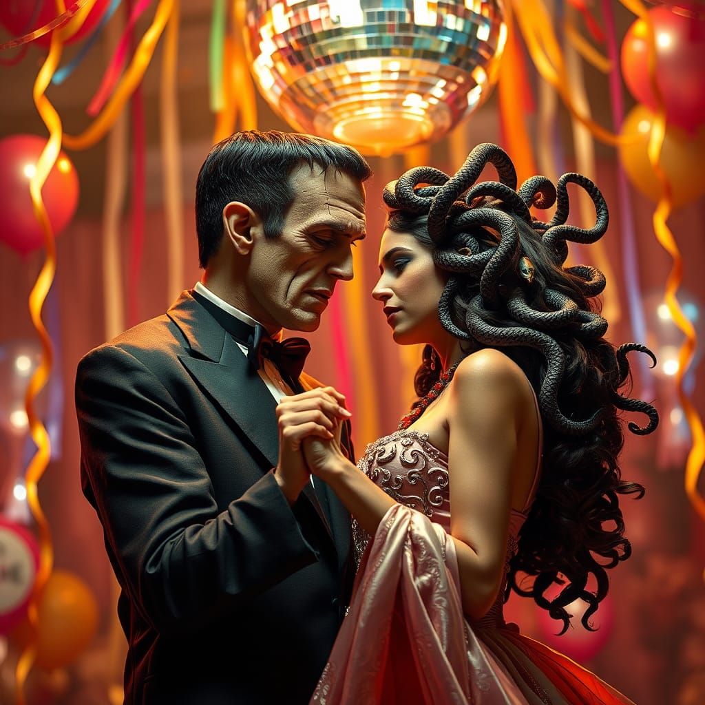 Frankenstein and Medusa's Disco Dance
