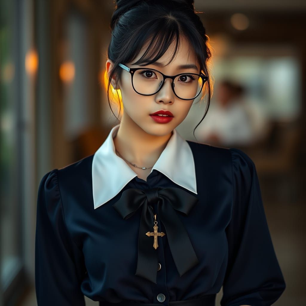 Korean Woman Portrait in Photorealistic Style