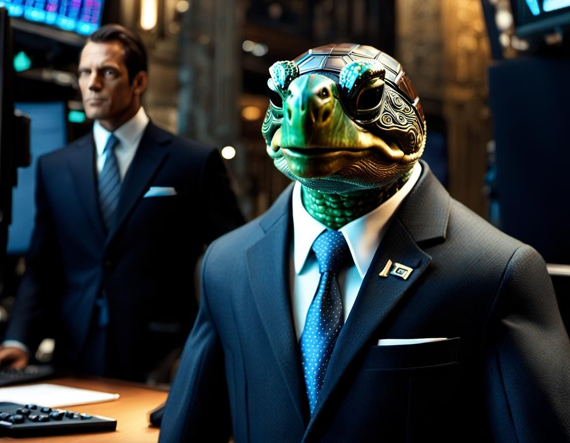 Anthropomorphic Turtle Trader on Wall Street