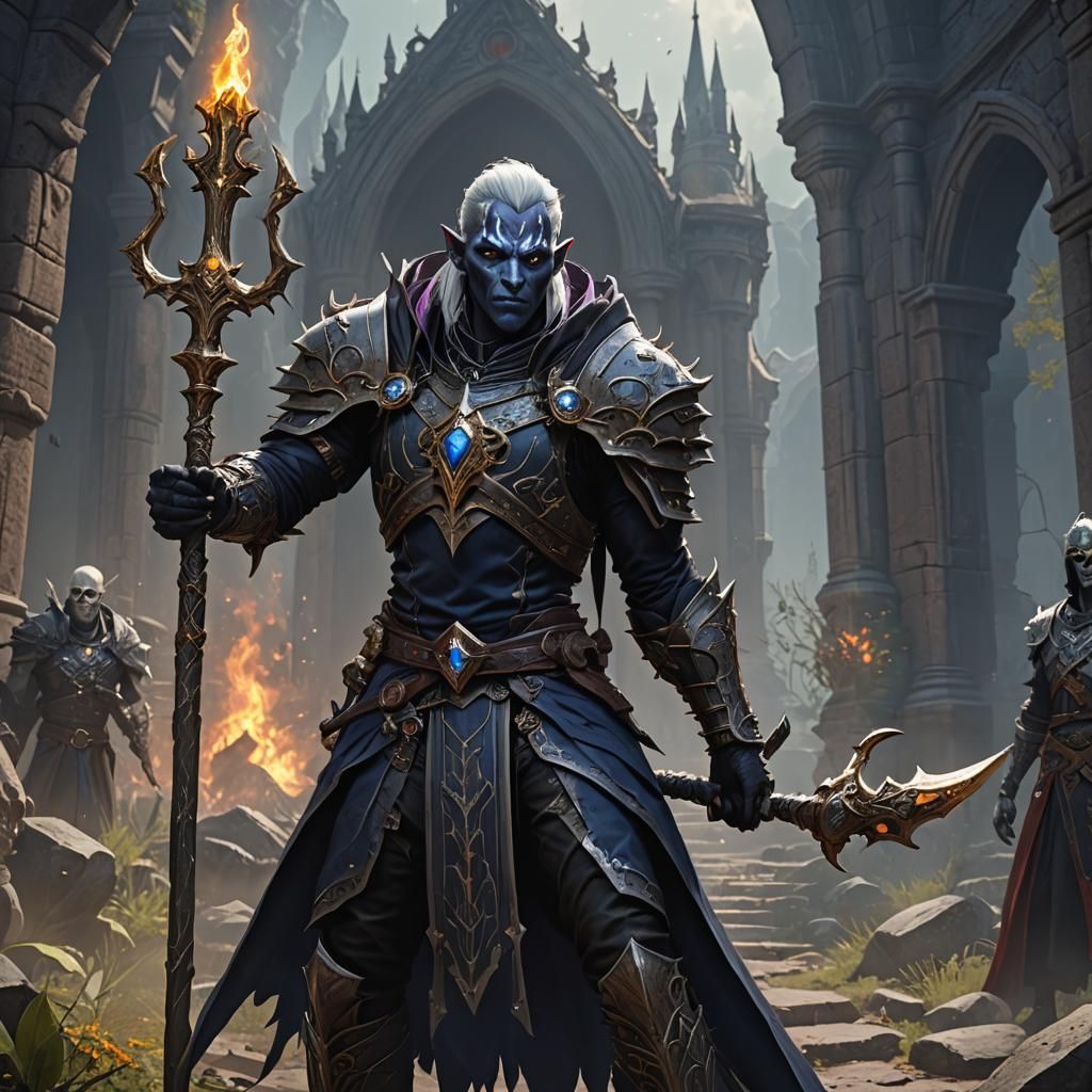 Drow Death Cleric Concept Art in Unreal Engine