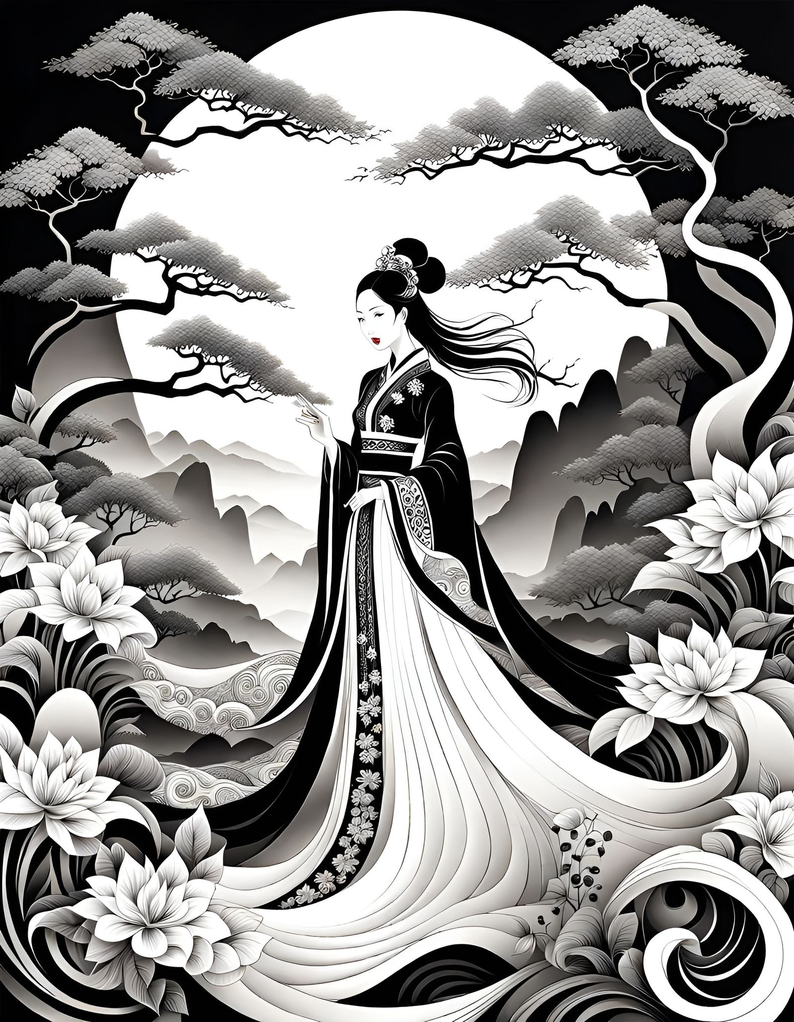 Chinese Princes in Paradise: Abstract Ink Painting