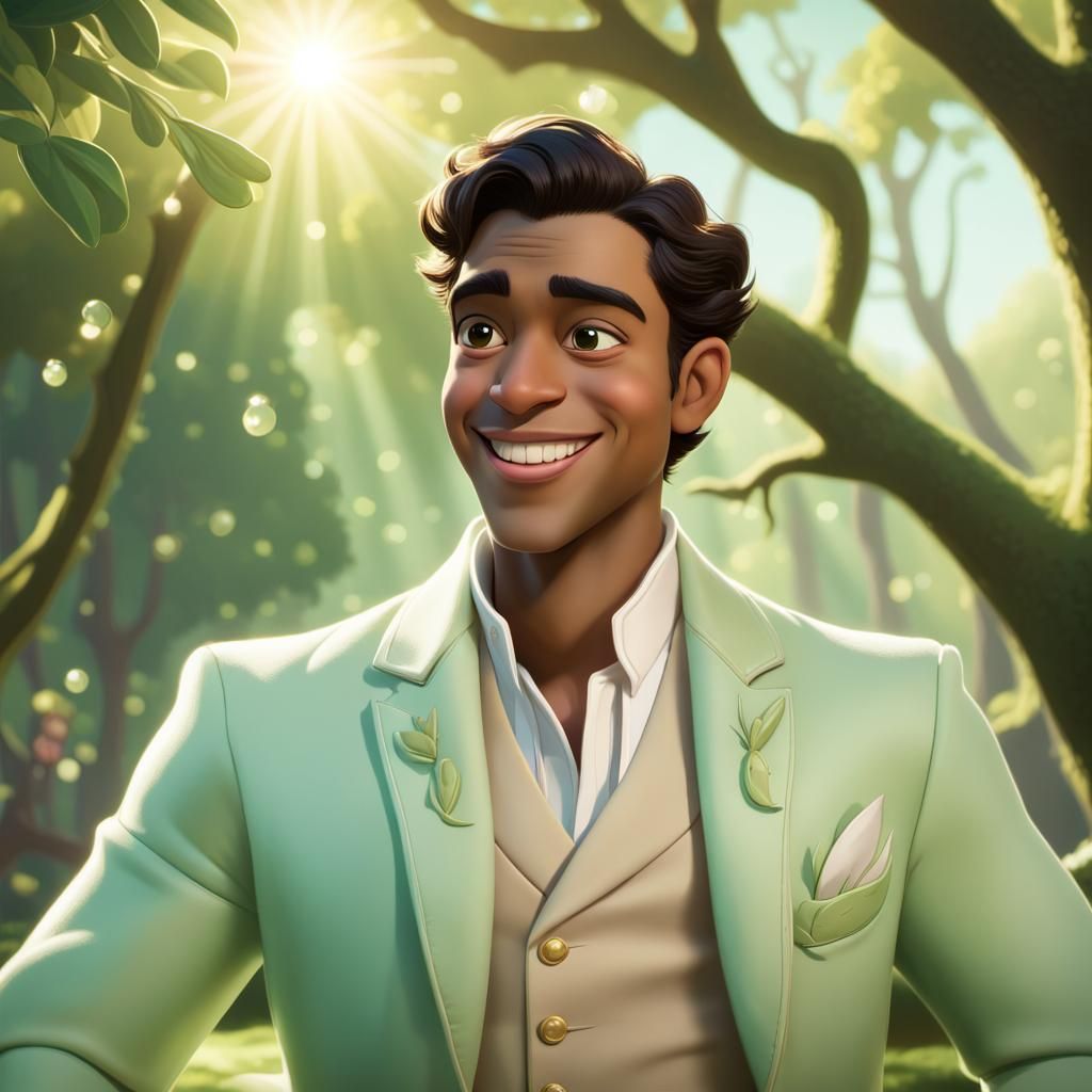 Prince Naveen Smiling At Something