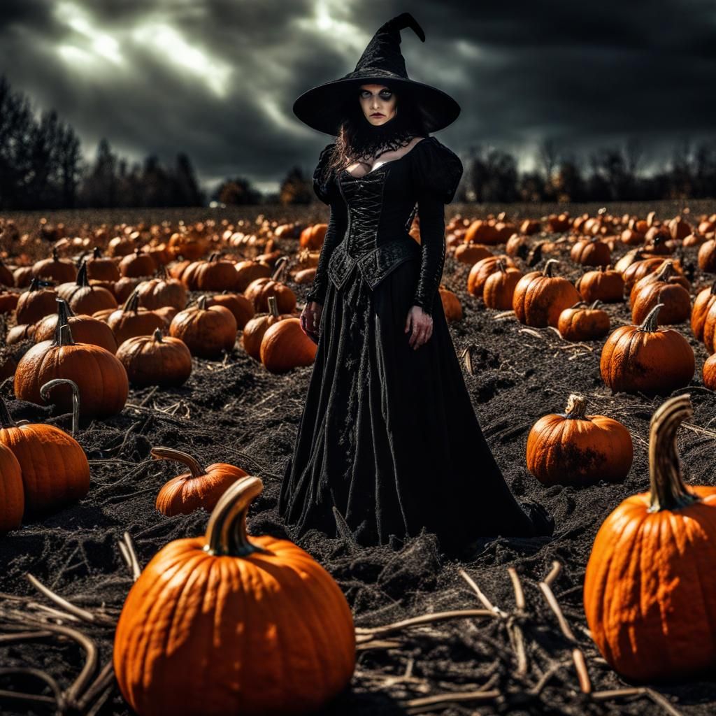 Heaven and Hell Collide: A Witch's Pumpkin Patch
