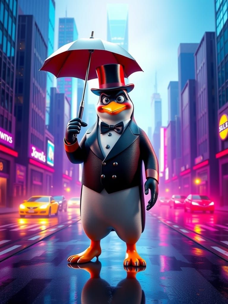 Formal dress, out on the town on a rainy evening