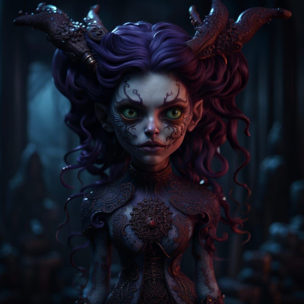 Demonic Eldritch Porcelain Doll Concept Art