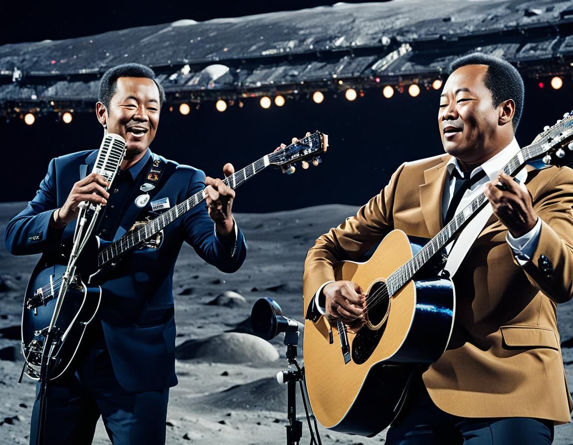 Musicians Playing Live Music on the Moon