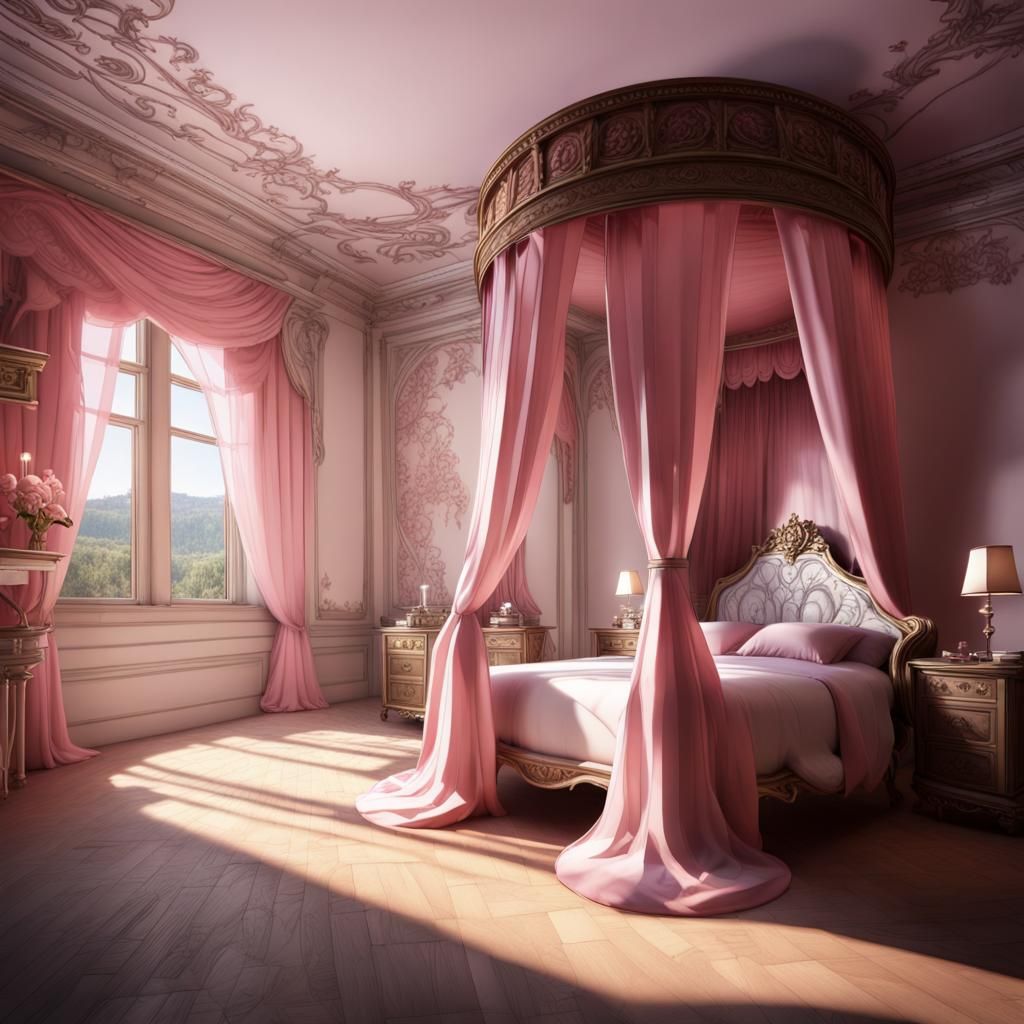 Princess Tower Room with Rose Tendrils in 3D