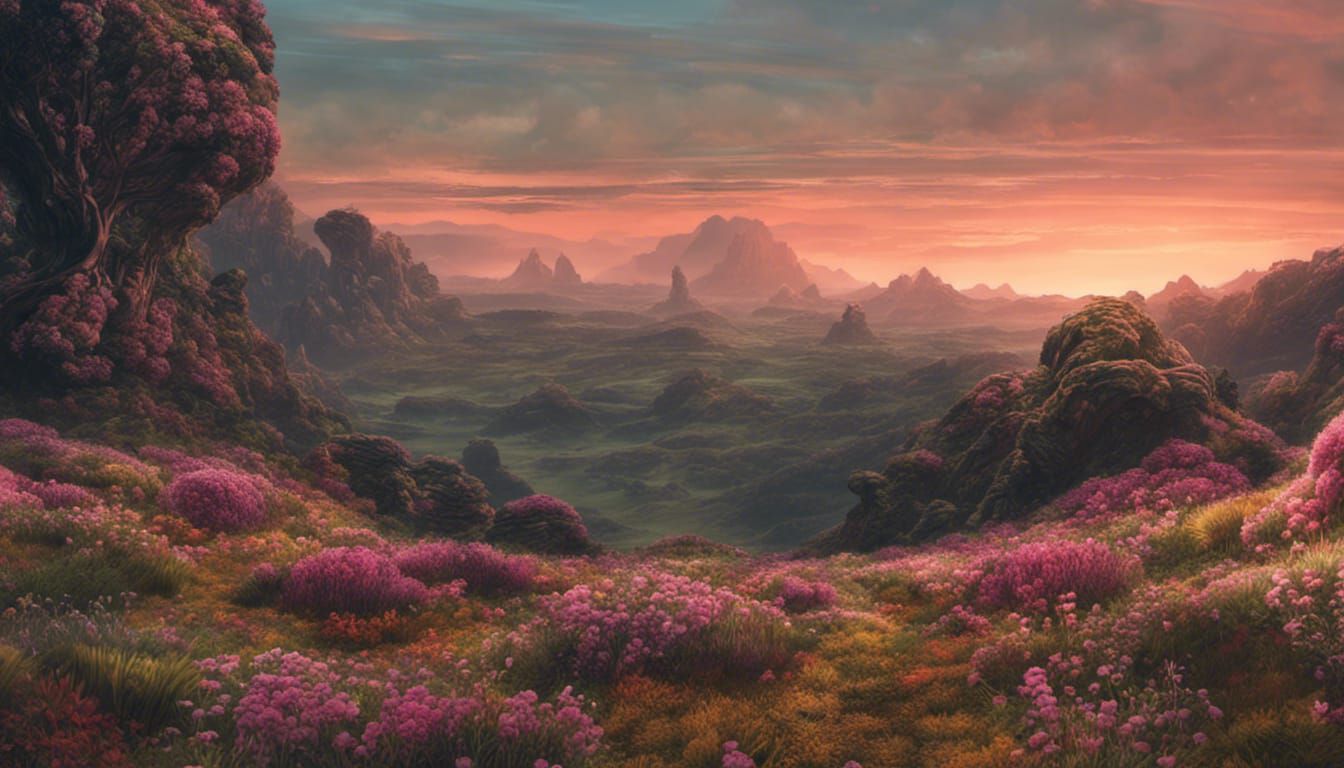 Alien World: Flowering Fields in Science Fiction Concept Art