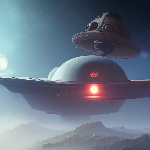 UFO in Space Concept Art