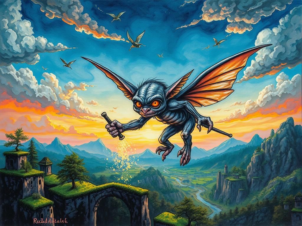 Evil Pixie Gremlin Transforms Fantasy Landscape