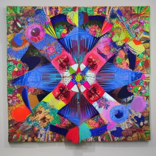Kaleidoscopic Art Inspired by Rauschenberg and van Eyck