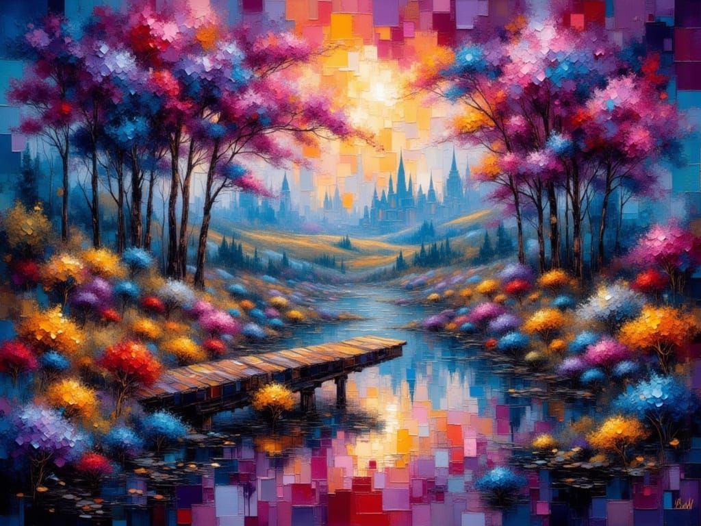 The city in the distance