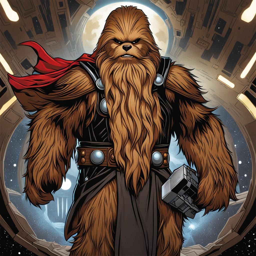 Thor as a Wookiee Generated by AI