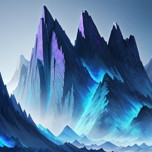 Crystal Mountain Peaks in Nebula