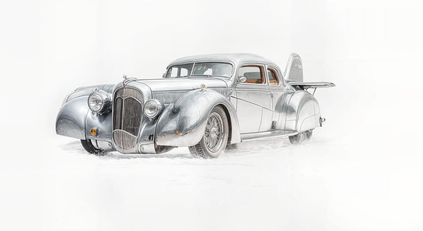 1933 Silver Sports Car in DC-3 Style