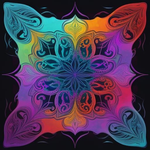 Dazzling Abstract Dance of Vibrant Hues