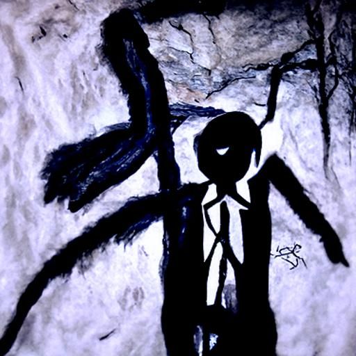 Sinister Slenderman Cave Painting