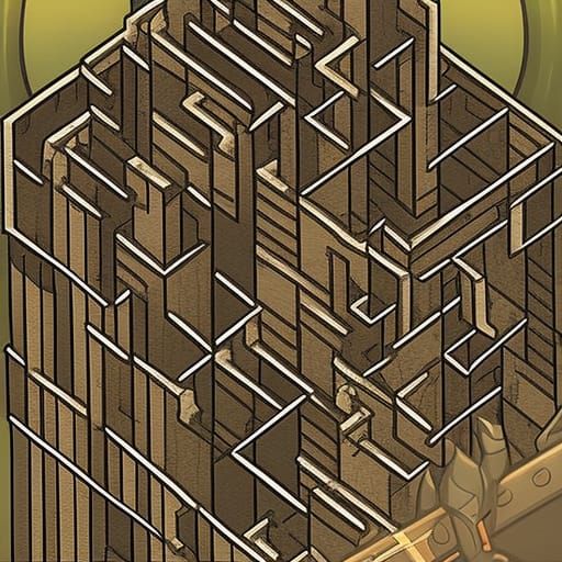 Husky Dog Escapes Book Maze in Comic Art