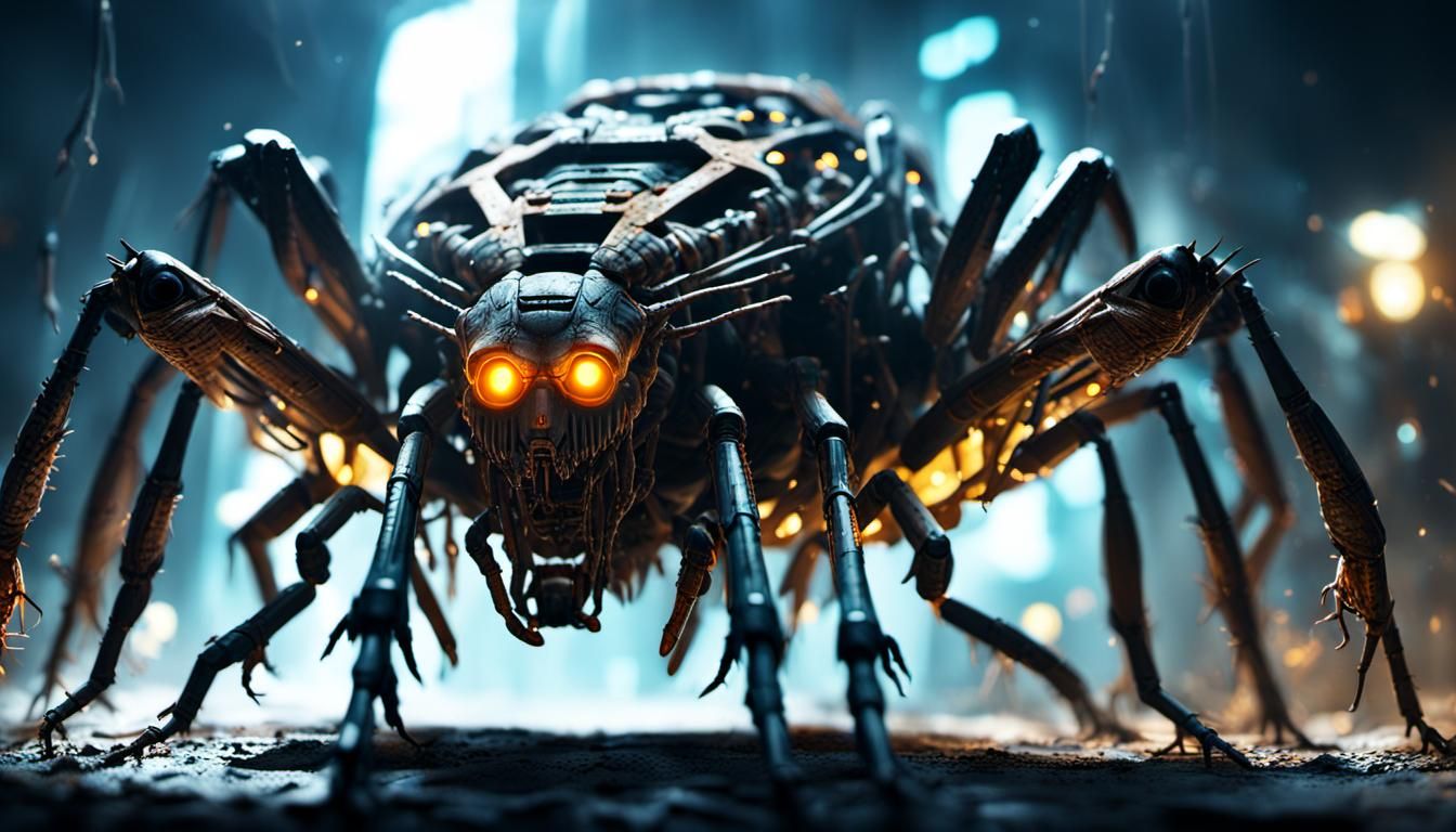 Biomechanical Horror: Electronic Locusts Constructing a Nest