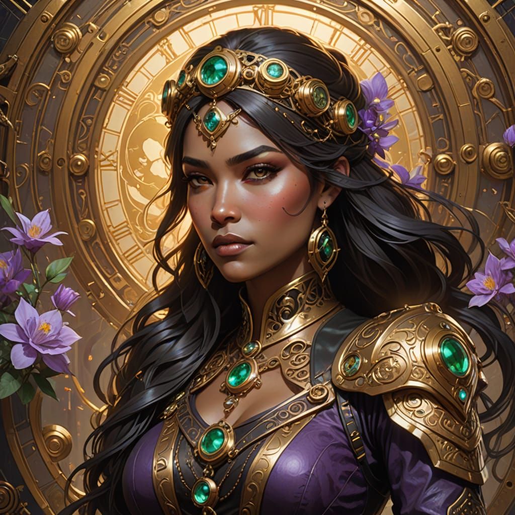 Steampunk Adventurer Rides for Treasure in Dynamic Lighting