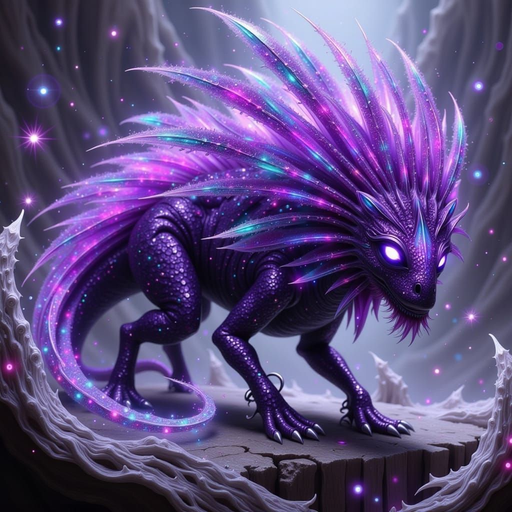 Regal Purple Fae in Dark Fantasy Aesthetic