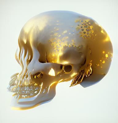Golden Skull Shines in the Light