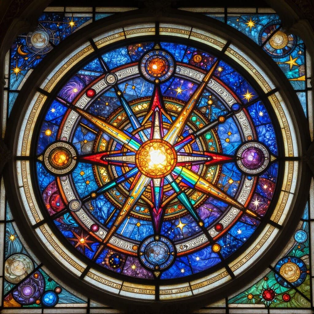 Philosopher's Stone in Stained Glass Shrine
