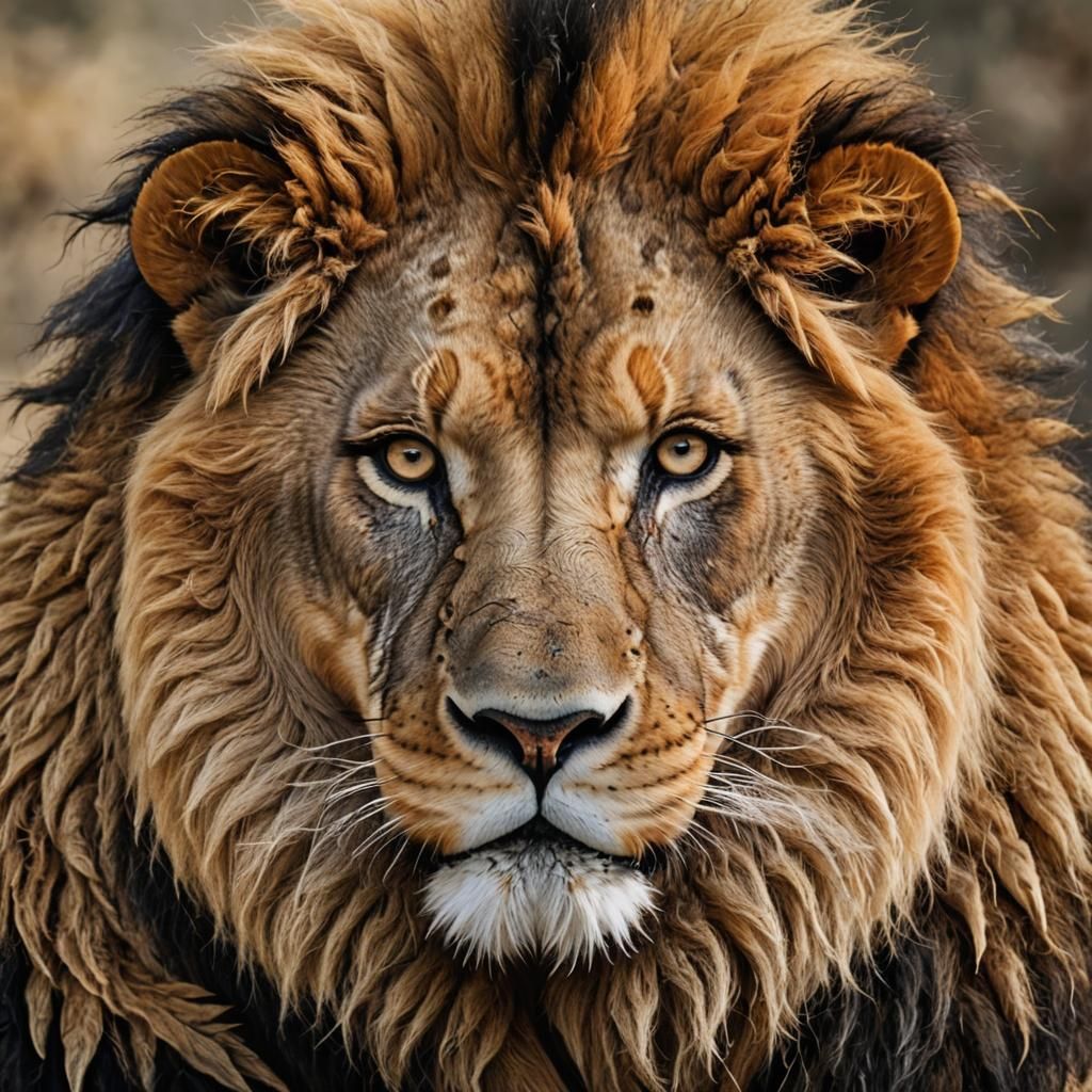 Realistic Lion Portrait