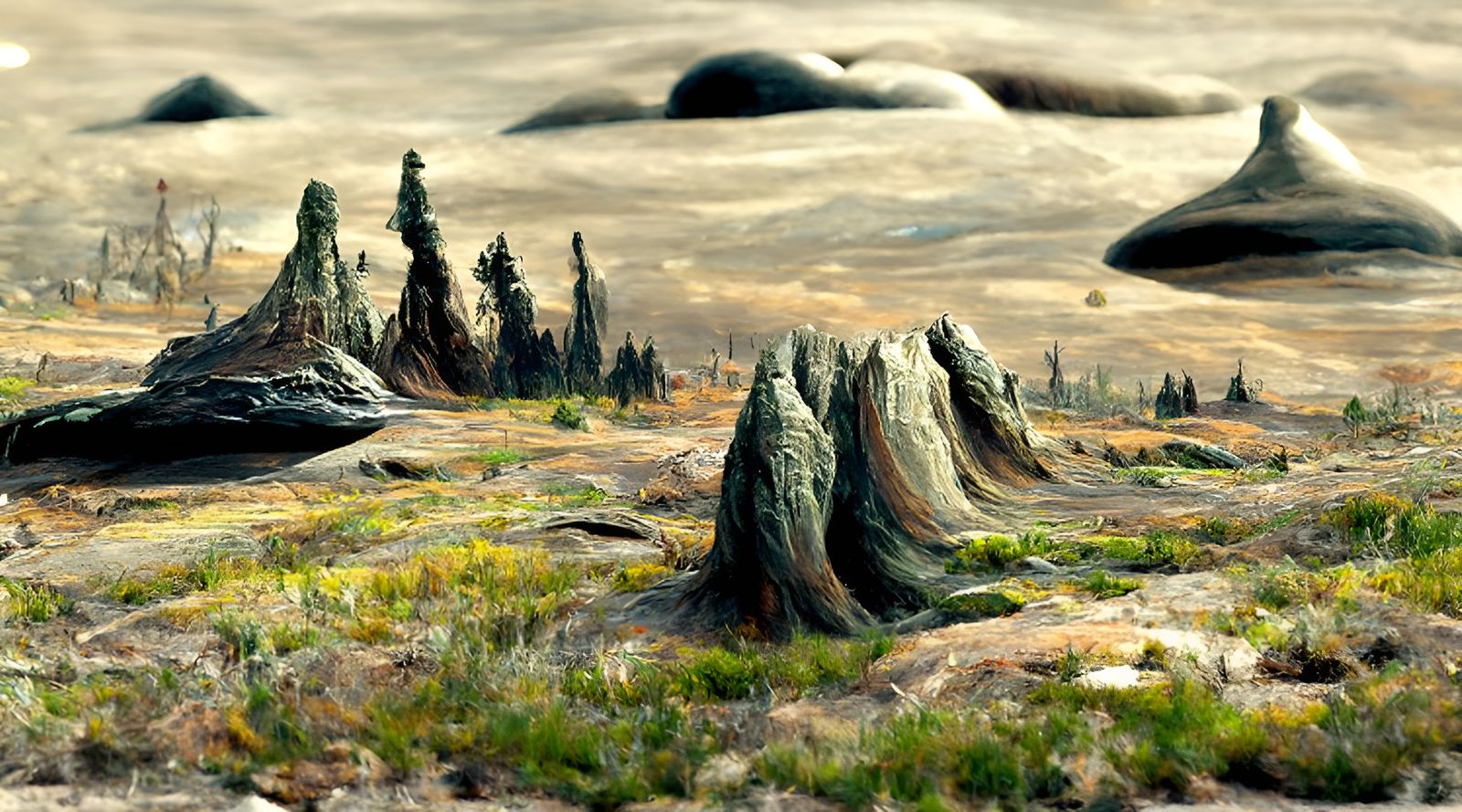 Alien Landscape Vista Inspired by Landscape Photography