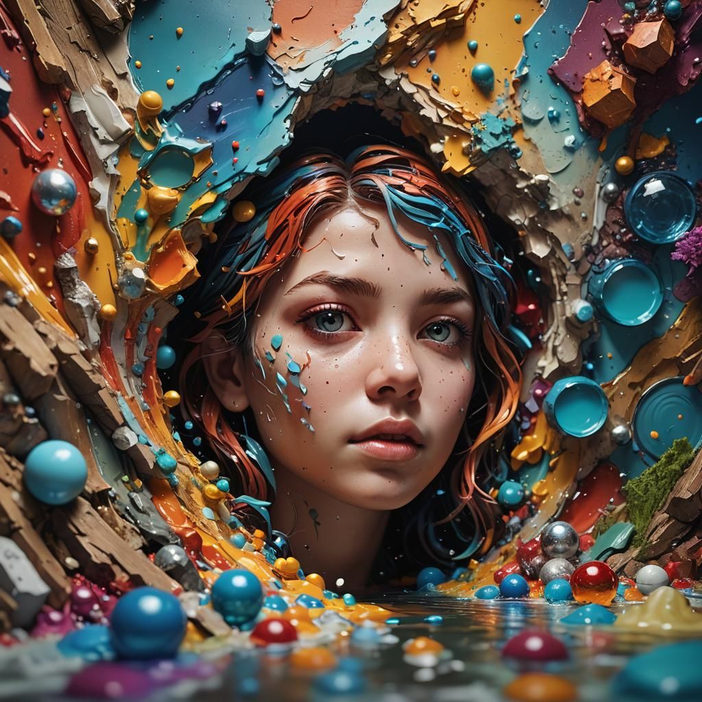 Hyperrealistic Mini Worlds: Hidden Vignettes in Splash Art