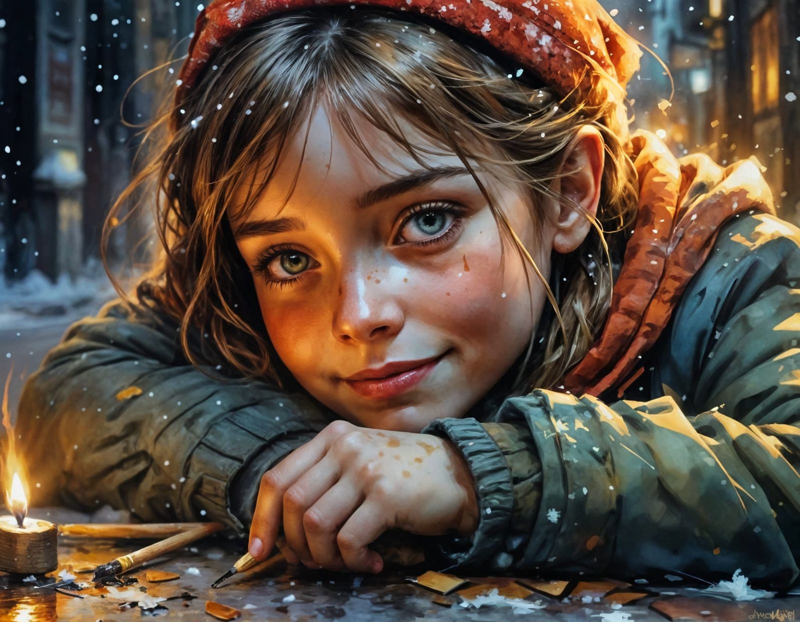 A girl with matches - Andersen's fairy tales