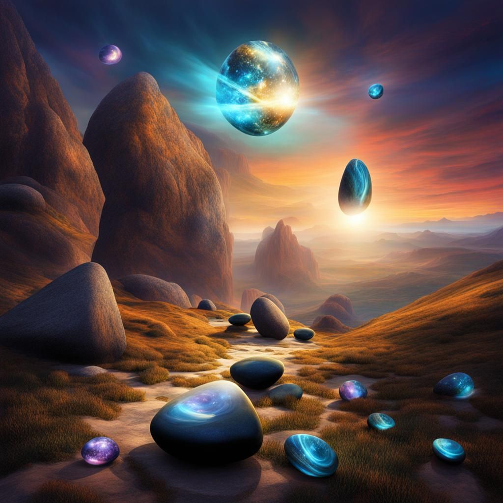 Dream Stones in Surreal Digital Painting