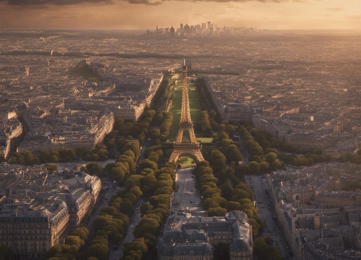 Paris Skyline at Magic Hour