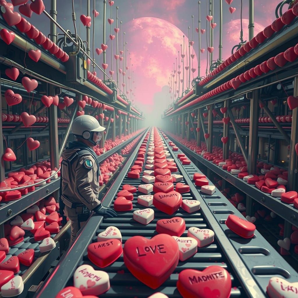 Surreal Candy Factory Reveals Endless Conversation Hearts