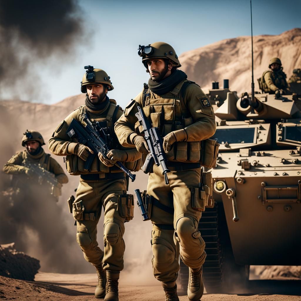IDF Soldiers in Israel: Cinematic 3D Graphics
