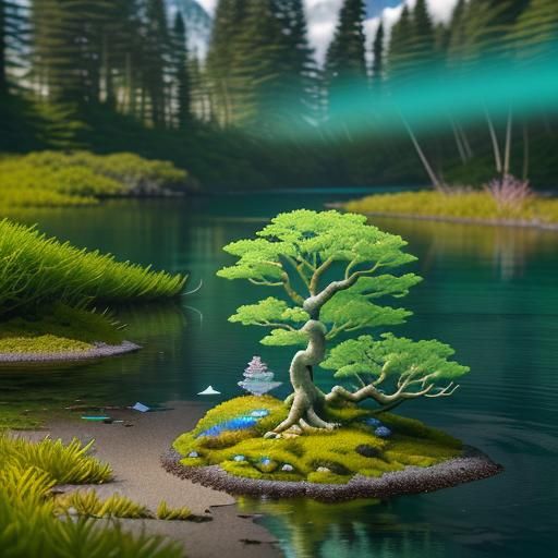 Vibrant Underwater Ecosystem in Hyperrealistic Photography