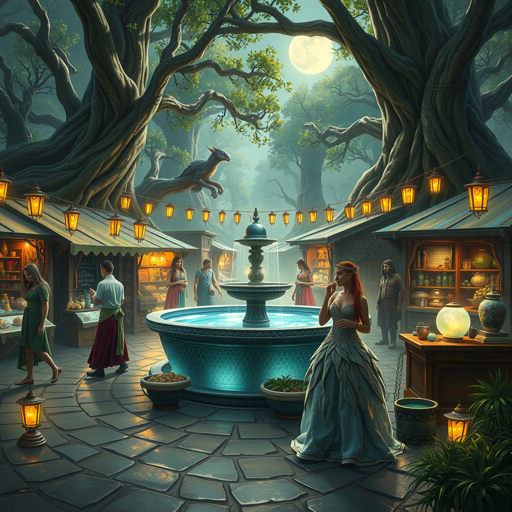 Epic Fantasy World of Vibrant Wonder