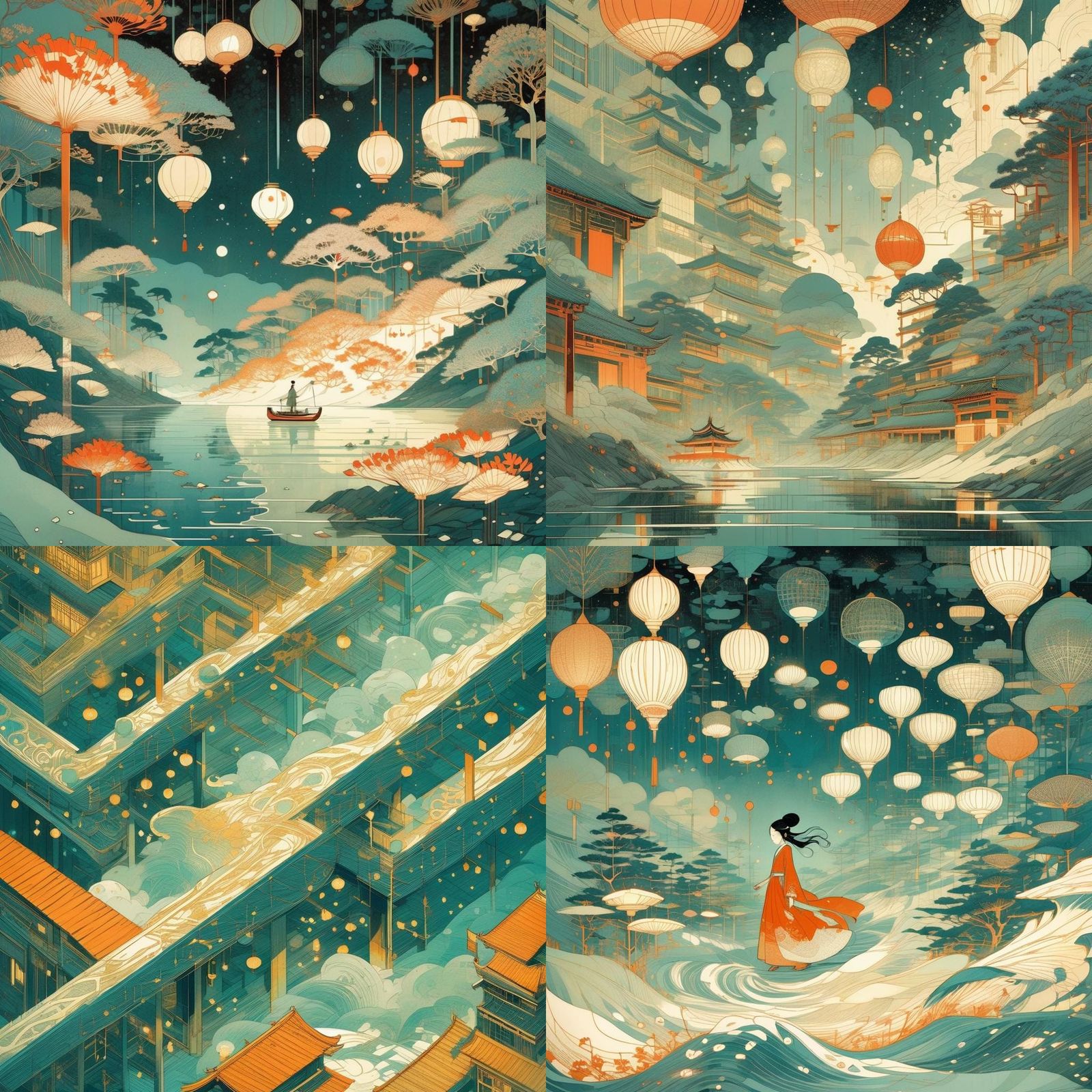 Dreamlike Illustration in Victo Ngai Style