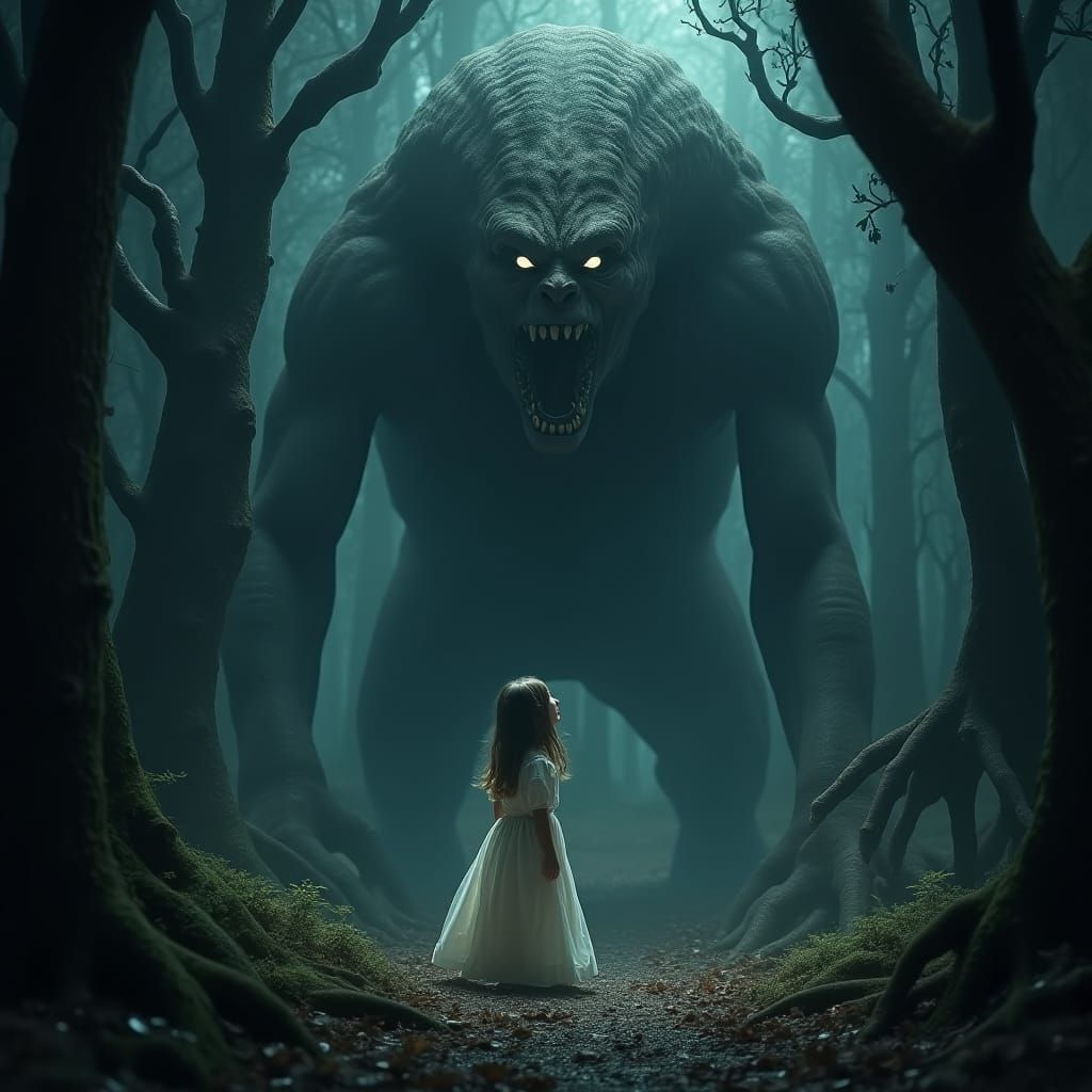 Terrifying Alien Encounter in a Mystical Forest