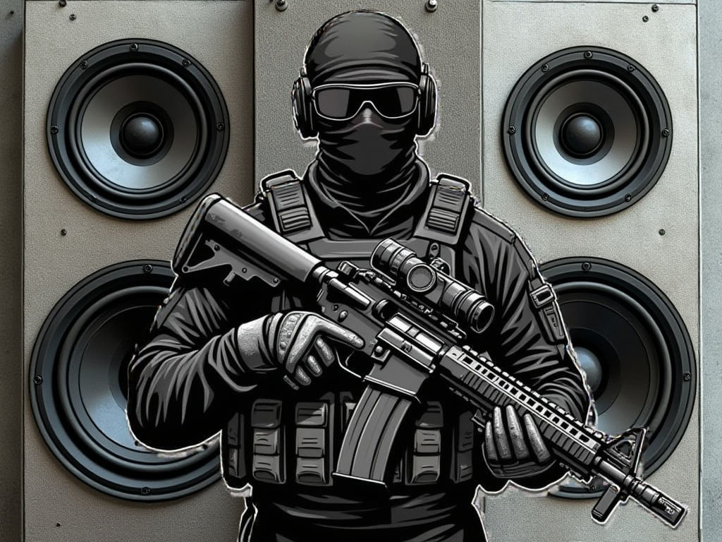 Soldier Insignia Patch in Vector Graphic Style