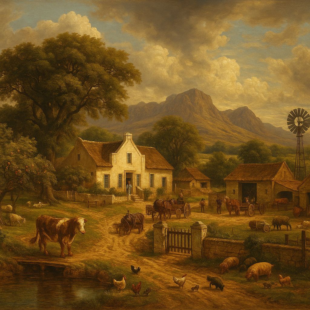 South African Farm in the Style of Classic Masters