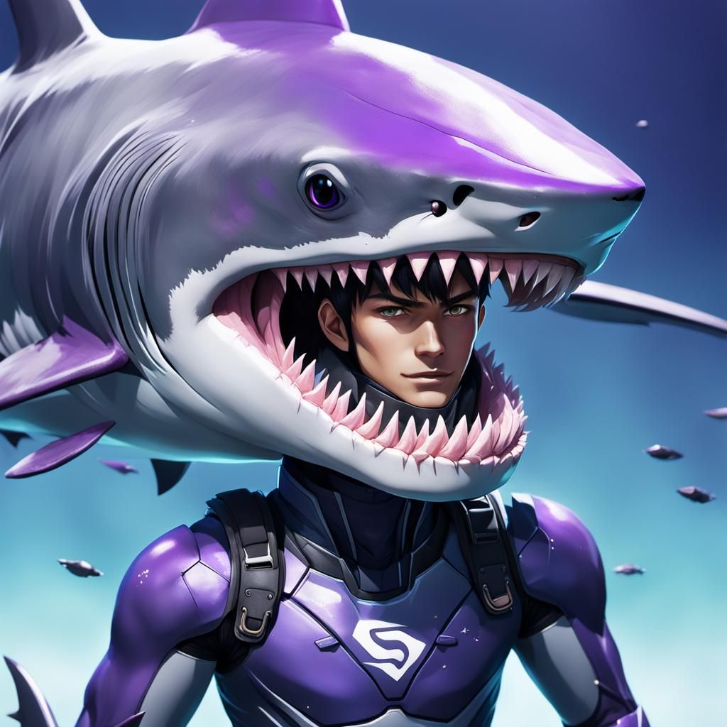 Detailed 3D Anime Art of Sharkboy