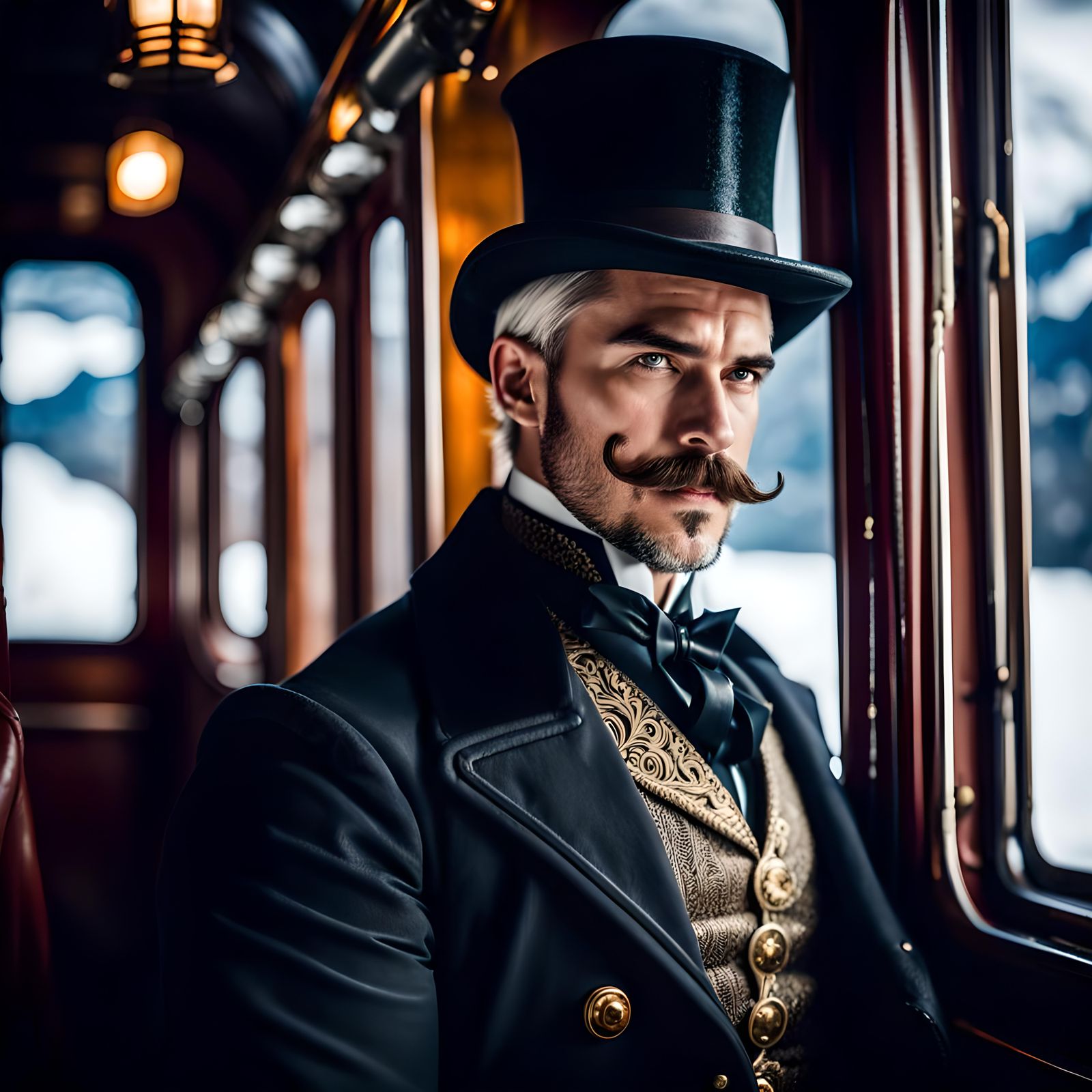 Steampunk Gentleman on the Orient Express