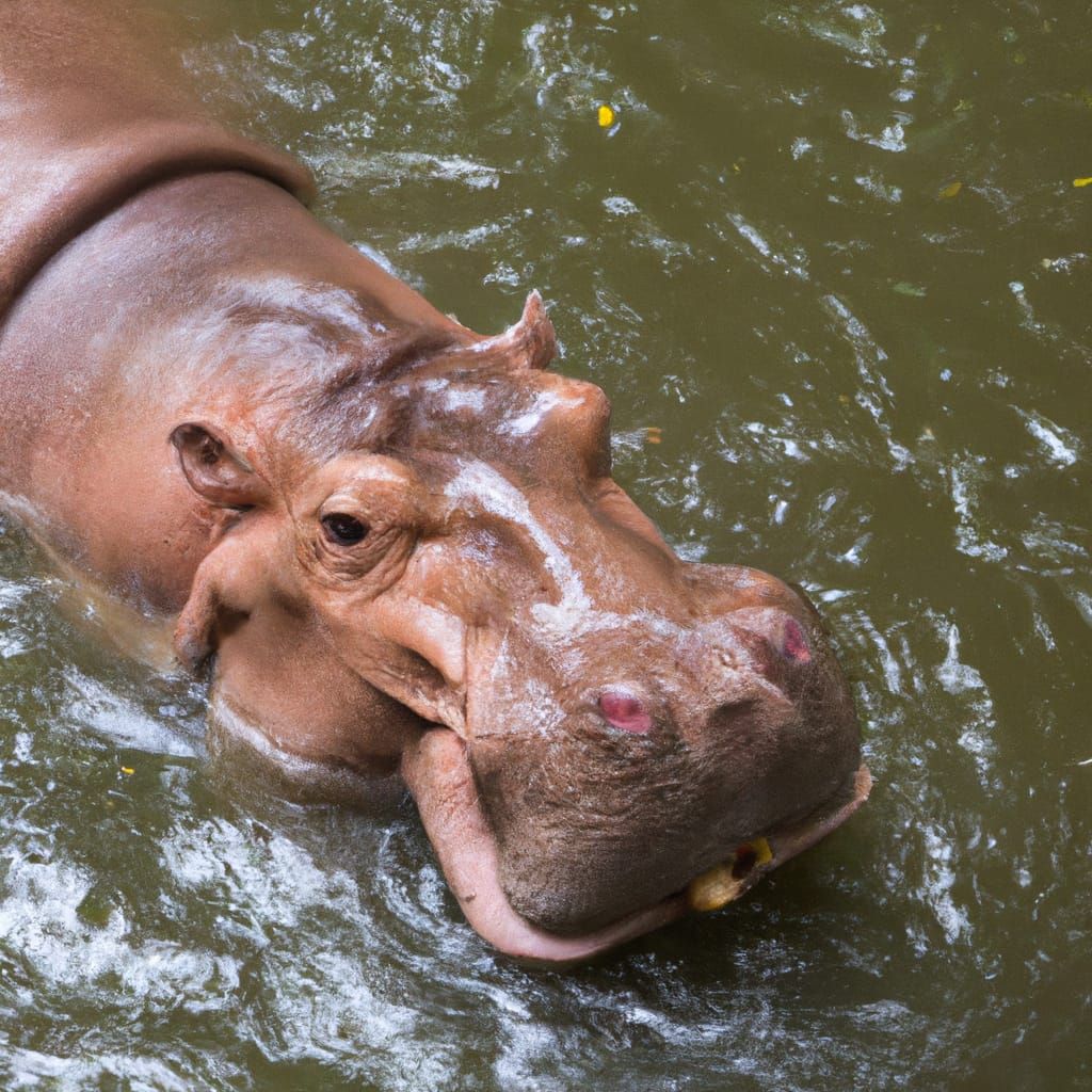 Majestic Hippopotamus Generated by AI