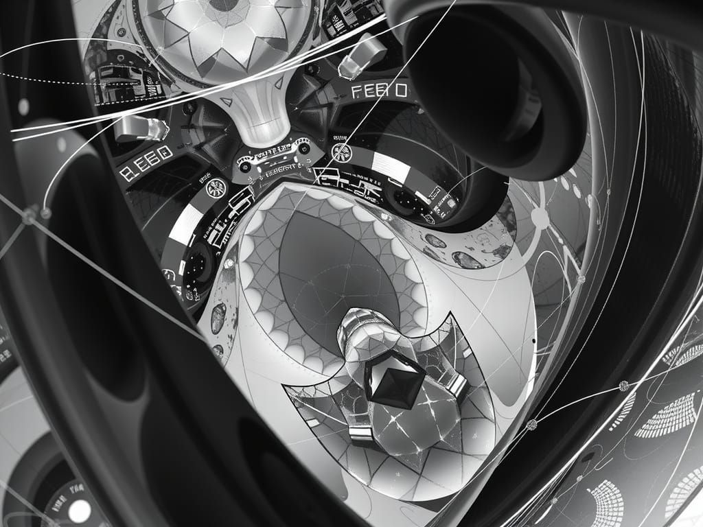 Vibrant Infinite Fractal in Op-Art Style