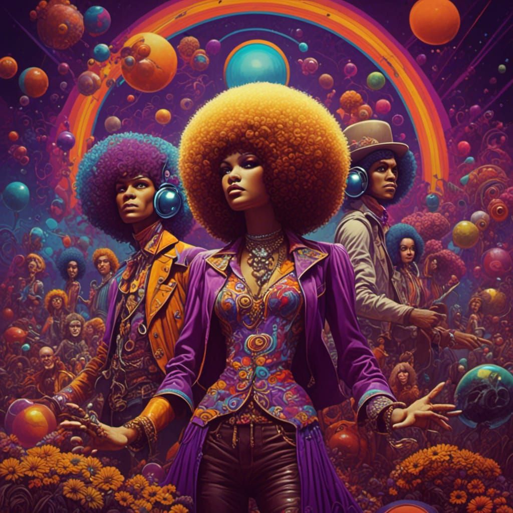 1970s Punk Disco Dark Fantasy Concept Art