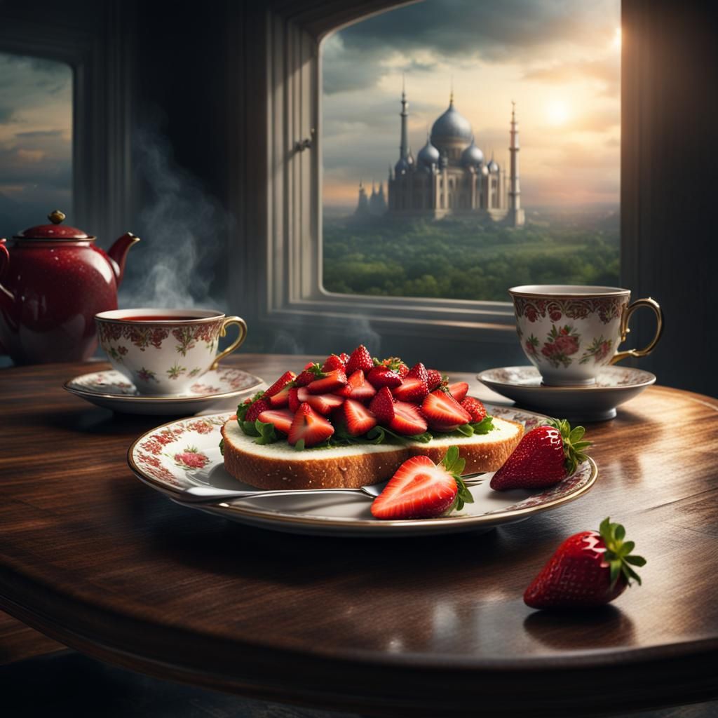Delicious Food Still Life: Digital Matte Painting